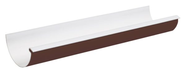 Plastmo In W X In L Brown Vinyl Half Round Gutter Paintplace