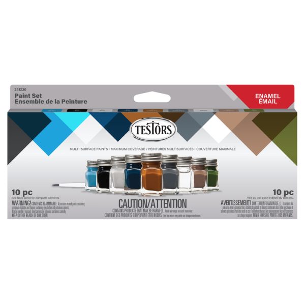 Testors Military Assorted Solvent-Based Enamel Paint Exterior & Interior 0.25 oz