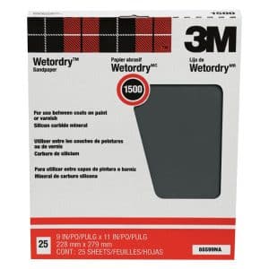 3M 11 in. L X 9 in. W 1500 Grit Silicon Carbide Sandpaper 25 pk