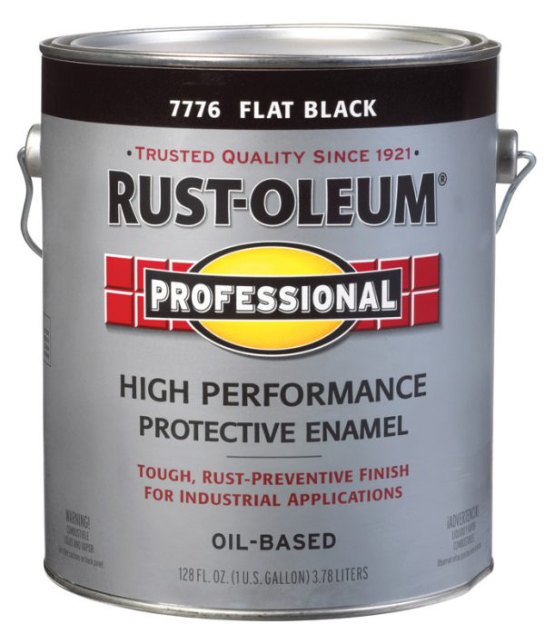 Rust-Oleum Professional High Performance Indoor and Outdoor Flat Black Protective Paint 1 gal