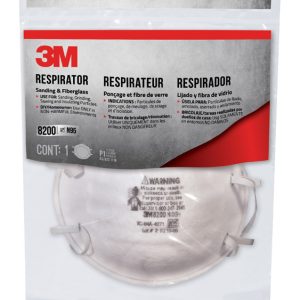 3M N95 Sanding and Fiberglass Cup Disposable Respirator White One Size Fits All 1 pk