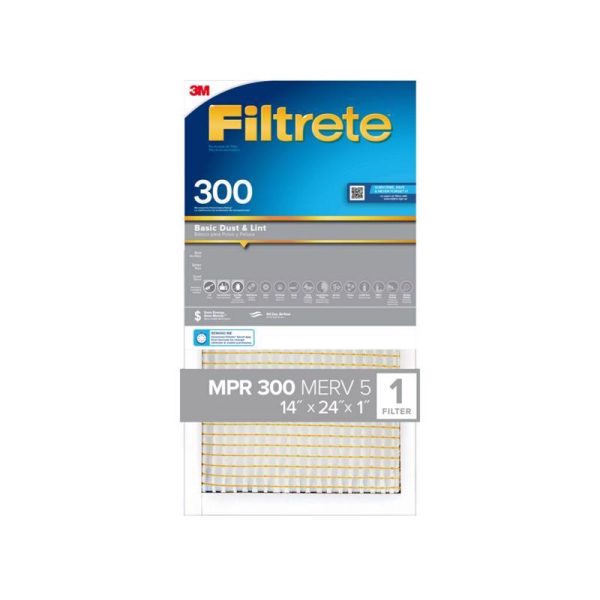 Filtrete 14 in. W X 24 in. H X 1 in. D 5 MERV Pleated Filter Dust 1 pk
