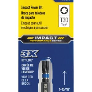 Irwin Impact Performance Series Torx T30 X 1-15/16 in. L Power Bit S2 Tool Steel 1 pk