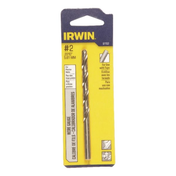 Irwin #2 X 3-7/8 in. L High Speed Steel Wire Gauge Bit 1 pc