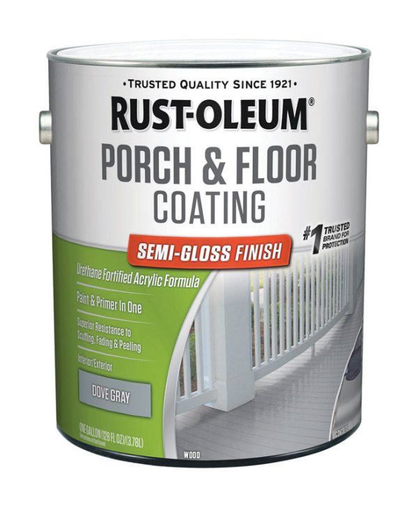 Rust-Oleum Porch & Floor Semi-Gloss Dove Gray Porch and Floor Paint+Primer 1 gal