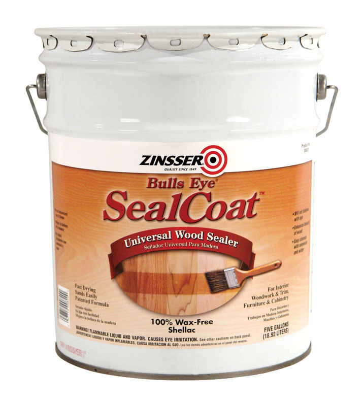 Zinsser Bulls Eye SealCoat Clear Sanding Sealer 5 gal PaintPlace New York