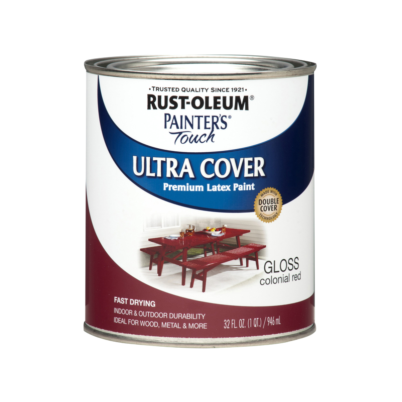 RustOleum Painters Touch Ultra Cover Gloss Colonial Red WaterBased