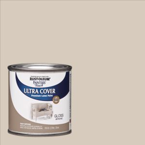 Rust-Oleum Painters Touch Ultra Cover Gloss Almond Water-Based Paint Exterior & Interior 8 oz