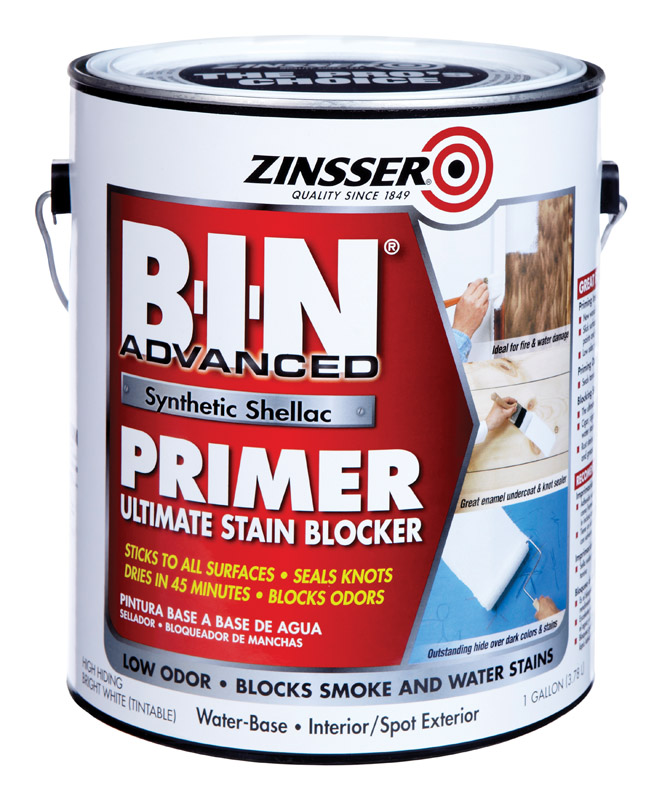 Zinsser BIN Advanced White ShellacBased Primer 1 gal PaintPlace New York