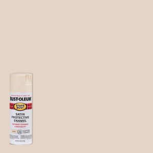 Rust-Oleum Stops Rust Satin Almond Spray Paint 12 oz