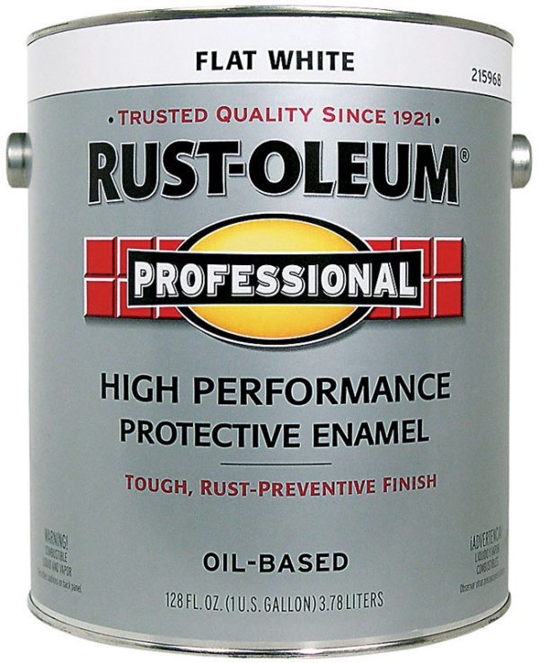 Rust-Oleum Professional High Performance Indoor and Outdoor Flat White Protective Paint 1 gal