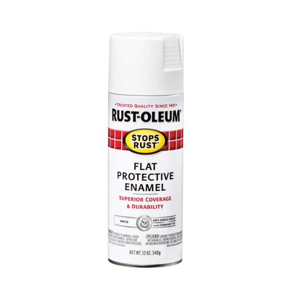 Rust-Oleum Stops Rust Flat White Spray Paint 12 oz