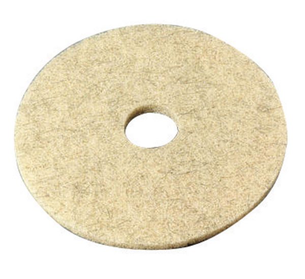 3M Natural Blend 20 in. D Non-Woven Natural/Polyester Fiber Buffer Pad Tan