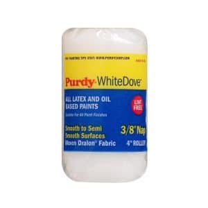 Purdy White Dove Woven Dralon Fabric 4 in. W X 3/8 in. Jumbo Mini Paint Roller Cover 1 pk