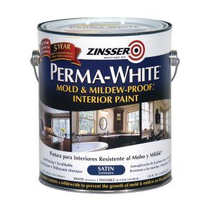 Zinsser Perma-White Satin White Water-Based Mold and Mildew-Proof Paint Interior 1 gal