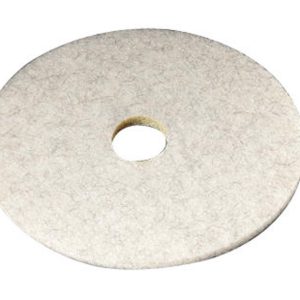 3M Natural Blend 20 in. D Non-Woven Natural/Polyester Fiber Floor Polishing Pad White
