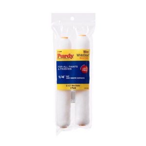 Purdy White Dove Woven Dralon Fabric 6.5 in. W X 1/4 in. Mini Paint Roller Cover 2 pk
