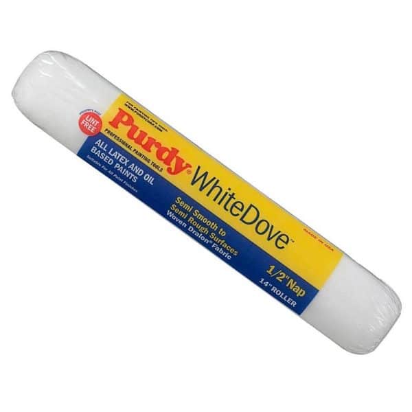 Purdy White Dove Woven Dralon Fabric 14 in. W X 1/2 in. Paint Roller Cover 1 pk