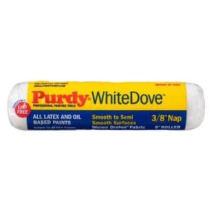 Purdy White Dove Woven Dralon Fabric 9 in. W X 3/8 in. Paint Roller Cover 1 pk
