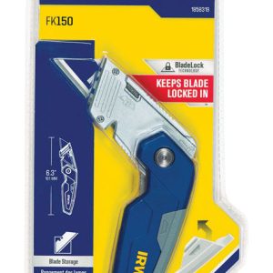 Irwin FK150 Folding 6.3 in. Lockback Utility Knife Blue 1 pk