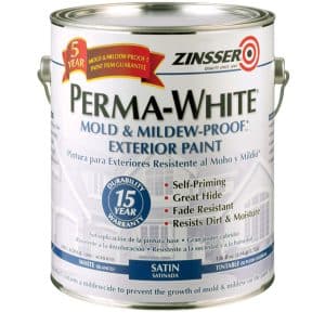 Zinsser Perma-White Satin White Water-Based Exterior Paint and Primer Exterior 1 gal