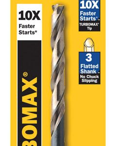 Irwin Turbomax 9/64 in. X 2-7/8 in. L High Speed Steel Drill Bit 1 pc