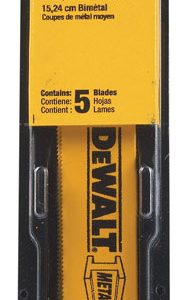 DeWalt 6 in. Bi-Metal Reciprocating Saw Blade 24 TPI 5 pk