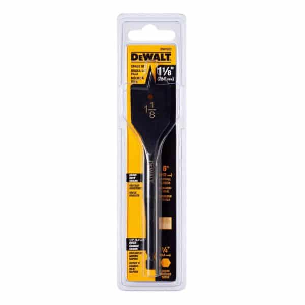 DeWalt 1-1/8 in. X 6 in. L Carbon Steel Spade Bit 1 pk