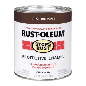 Rust-Oleum Stops Rust Indoor and Outdoor Flat Brown Oil-Based Protective Paint 1 qt
