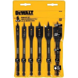 DeWalt High Speed Steel Spade Drill Bit Set 6 pc