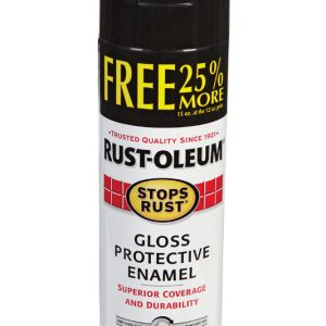 Rust-Oleum Stops Rust Gloss Black Spray Paint 15 oz
