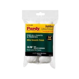 Purdy Ultra Finish Microfiber 4.5 in. W X 3/8 in. Mini Paint Roller Cover 2 pk