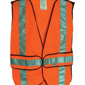 3M Scotchlite Reflective Safety Vest with Reflective Stripe Orange One Size Fits Most