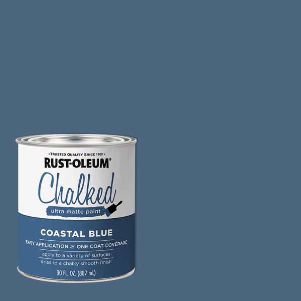 Rust-Oleum Chalked Ultra Matte Coastal Blue Water-Based Chalk Paint 30 oz