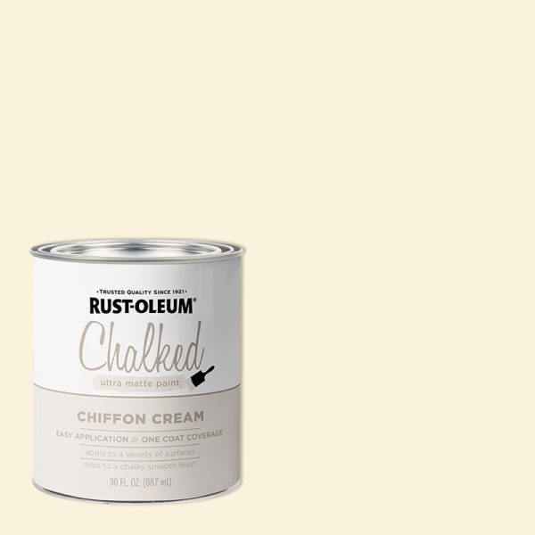 Rust-Oleum Chalked Ultra Matte Chiffon Cream Water-Based Chalk Paint 30 oz