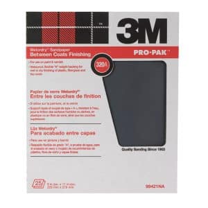 3M Pro-Pak 11 in. L X 9 in. W 320 Grit Silicon Carbide Sandpaper 25 pk