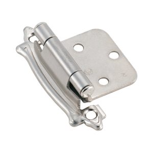 Amerock 1-3/4 in. W X 2-64/79 in. L Sterling Nickel Silver Steel Self-Closing Hinge 2 pk
