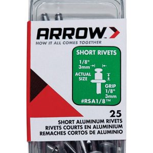 Arrow 1/8 in. D X 1/8 in. Aluminum Rivets Silver 25 pk