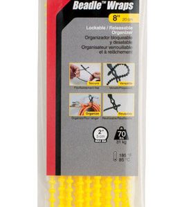 Gardner Bender 12 in. L Yellow Beaded Cable Tie 15 pk