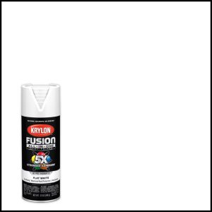 Krylon Fusion All-In-One Flat White Paint+Primer Spray Paint 12 oz