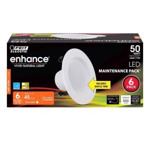 Feit Electric Enhance Soft White 4 in. W LED Dimmable Recessed Downlight 7.2 W
