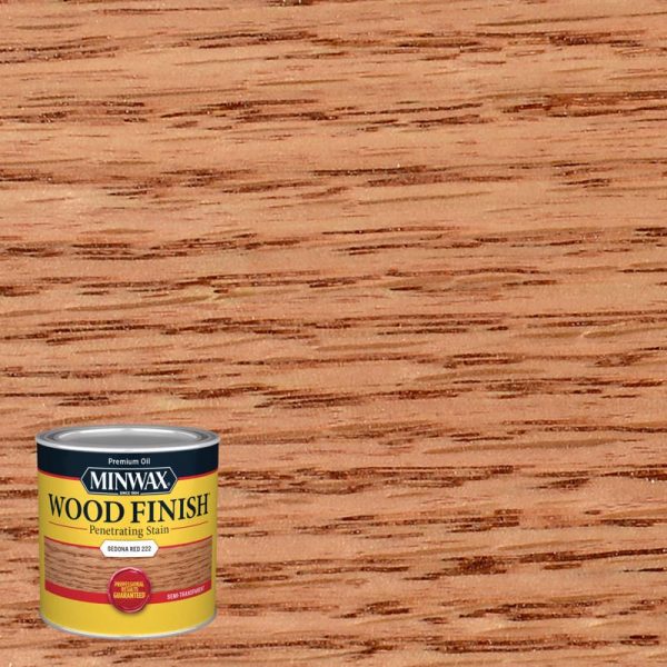 Minwax Wood Finish Semi-Transparent Sedona Red Oil-Based Penetrating Wood Stain 0.5 pt