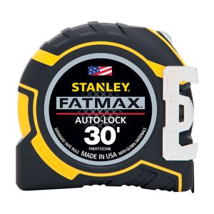 Stanley Fatmax 30 ft. L X 1.25 in. W Auto Lock Tape Measure 1 pk