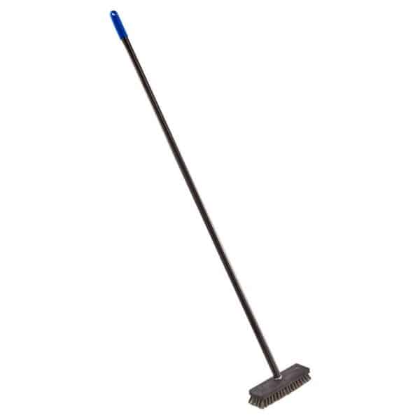 Quickie Bulldozer 9 in. W Medium Bristle 54 in. Steel Handle Deck Brush