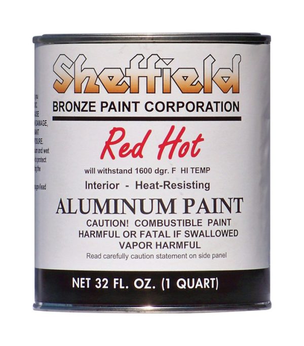 Sheffield Red Hot Silver High Heat Paint 32 oz
