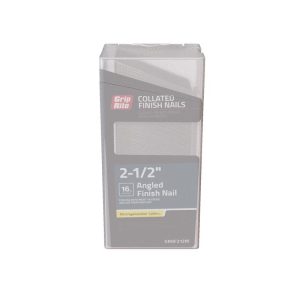 Grip-Rite 2-1/2 in. 16 Ga. Angled Strip Electro Galvanized Finish Nails 20 deg 1000 pk