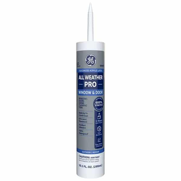 GE All Weather Pro White Acrylic Latex Window and Door Caulk Sealant 10.1 oz