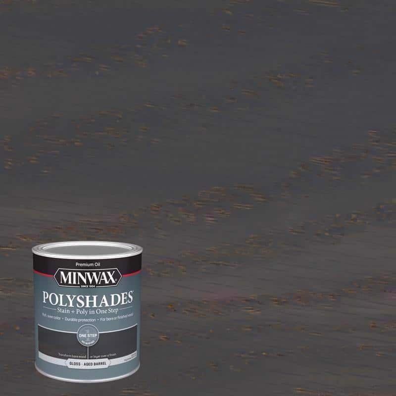 Minwax Polyshades Semi-Transparent Gloss Aged Barrel Stain/Polyurethane ...