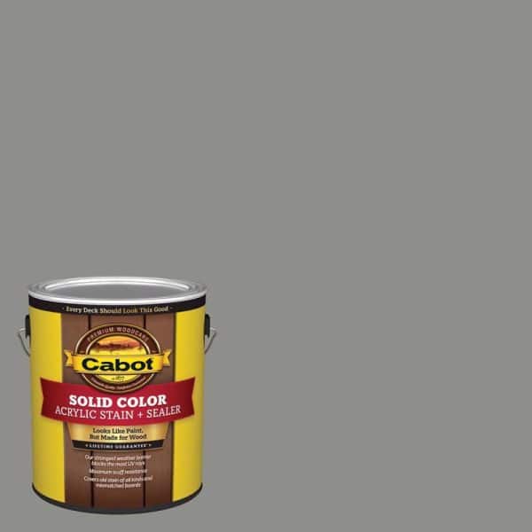 Cabot Solid Color Acrylic Stain & Sealer Solid Driftwood Gray Acrylic Deck Stain 1 gal