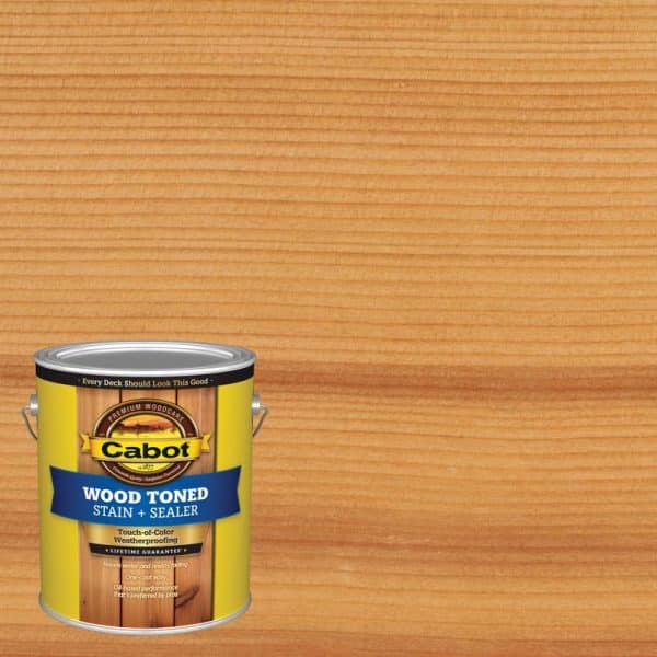 Cabot Wood Toned Stain & Sealer Transparent Natural Oil-Based Deck and Siding Stain 1 gal